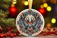 Round Christmas Ornament Sublimation|Clipart Product Image 2