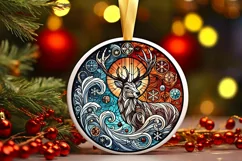 Round Christmas Ornament Sublimation|Clipart Product Image 2