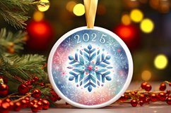 Round Christmas Ornament Sublimation|Clipart Product Image 3