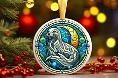 Round Christmas Ornament Sublimation|Clipart Product Image 1