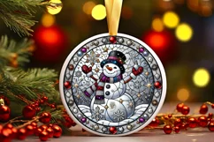Round Christmas Ornament Sublimation|Clipart Product Image 2