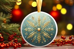 Round Christmas Ornament Sublimation|Clipart Product Image 1