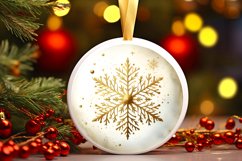 Round Christmas Ornament Sublimation|Clipart Product Image 3