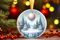 Round Christmass Ornament PNG Product Image 1