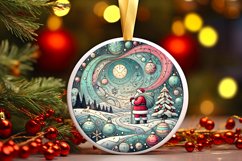 Round Christmas Ornament Sublimation|Clipart Product Image 1