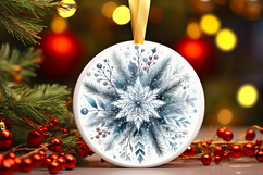 Round Christmass Ornament PNG Product Image 1