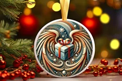 Round Christmas Ornament Sublimation|Clipart Product Image 1