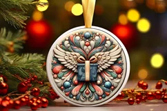 Round Christmas Ornament Sublimation|Clipart Product Image 1