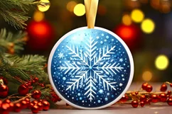 Round Christmas Ornament Sublimation|Clipart Product Image 3