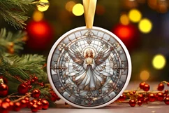 Round Christmas Ornament Sublimation|Clipart Product Image 1