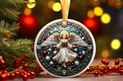 Round Christmass Ornament PNG Product Image 1