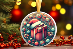 Round Christmass Ornament PNG Product Image 1