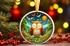 Round Christmas Ornament Sublimation|Clipart Product Image 1