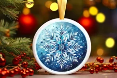 Round Christmas Ornament Sublimation|Clipart Product Image 1
