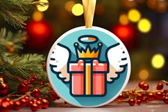 Round Christmas Ornament Sublimation|Clipart Product Image 1