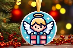 Round Christmas Ornament Sublimation|Clipart Product Image 2