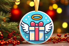 Round Christmass Ornament PNG Product Image 1