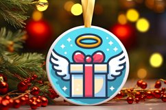 Round Christmas Ornament Sublimation|Clipart Product Image 1