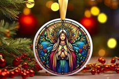 Round Christmas Ornament Sublimation|Clipart Product Image 1