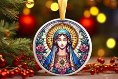 Round Christmass Ornament PNG Product Image 1