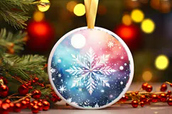 Round Christmass Ornament PNG Product Image 1