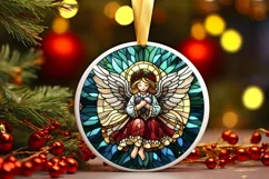 Round Christmas Ornament Sublimation|Clipart Product Image 1