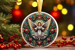 Round Christmas Ornament Sublimation|Clipart Product Image 1