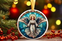 Round Christmas Ornament Sublimation|Clipart Product Image 1