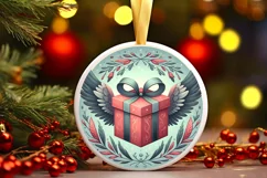 Round Christmas Ornament Sublimation|Clipart Product Image 1
