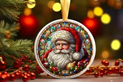Round Christmas Ornament Sublimation|Clipart Product Image 1
