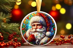 Round Christmas Ornament Sublimation|Clipart Product Image 1
