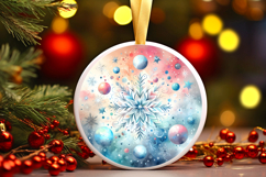 Round Christmass Ornament PNG Product Image 1