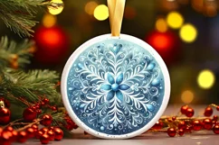 Round Christmas Ornament Sublimation|Clipart Product Image 3
