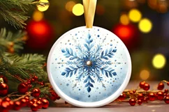 Round Christmas Ornament Sublimation|Clipart Product Image 3
