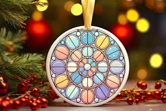 Round Christmas Ornament Sublimation|Clipart Product Image 2