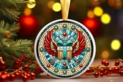 Round Christmas Ornament Sublimation|Clipart Product Image 2