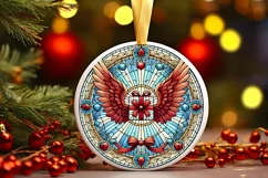 Round Christmas Ornament Sublimation|Clipart Product Image 2