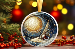 Round Christmass Ornament PNG Product Image 1