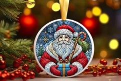 Round Christmas Ornament Sublimation|Clipart Product Image 2