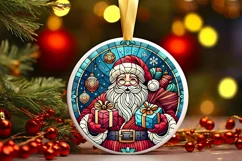Round Christmas Ornament Sublimation|Clipart Product Image 2