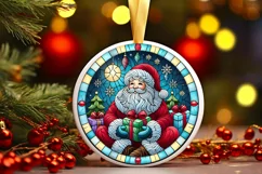 Round Christmas Ornament Sublimation|Clipart Product Image 2
