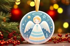 Round Christmas Ornament Sublimation|Clipart Product Image 2