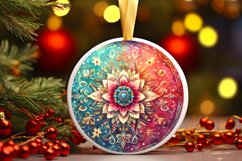 Round Christmas Ornament Sublimation|Clipart Product Image 1