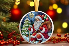 Round Christmas Ornament Sublimation|Clipart Product Image 2