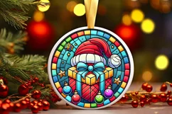 Round Christmas Ornament Sublimation|Clipart Product Image 2