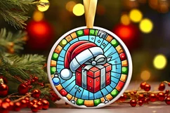 Round Christmas Ornament Sublimation|Clipart Product Image 2