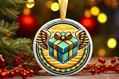 Round Christmas Ornament Sublimation|Clipart Product Image 2