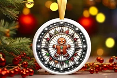 Round Christmas Ornament Sublimation|Clipart Product Image 2
