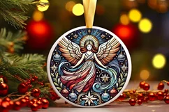 Round Christmas Ornament Sublimation|Clipart Product Image 2