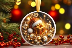 Round Christmas Ornament Sublimation|Clipart Product Image 1